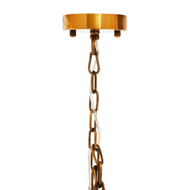Karli Brass Finish Small Vertical Pendant Light