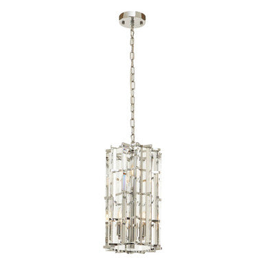 Karli Chrome Finish Small Vertical Pendant Light