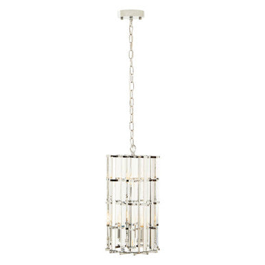 Karli Chrome Finish Small Vertical Pendant Light