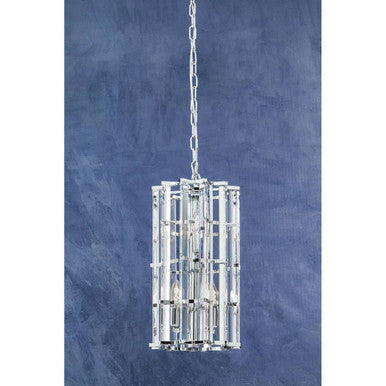 Karli Chrome Finish Small Vertical Pendant Light
