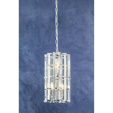 Karli Chrome Finish Small Vertical Pendant Light