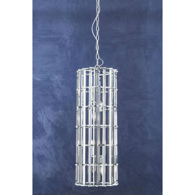 Karli Glass And Chrome Finish Large Vertical Pendant Light