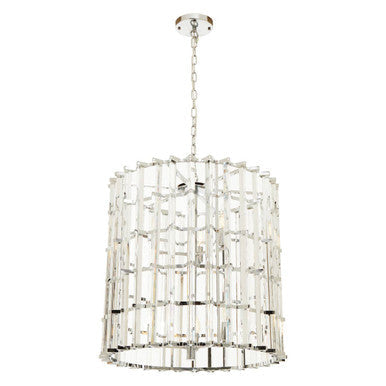 Karli Chrome And Glass Vertical Light