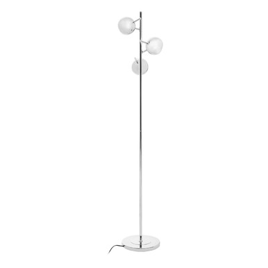 Karter Chrome Finish Floor Lamp With Three Lights