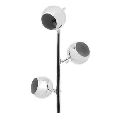 Karter Chrome Finish Floor Lamp With Three Lights