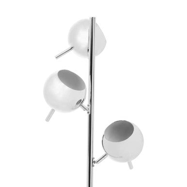 Karter Chrome Finish Floor Lamp With Three Lights