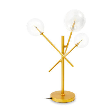 Abira Brass Finish 3 Bulb Table Lamp