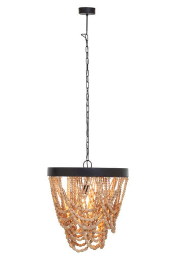 Lapiz Wooden Beads Chandelier