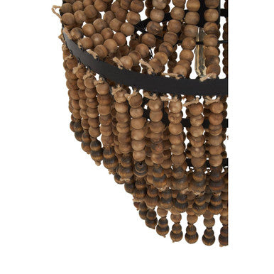 Lapiz Wooden Beads Large Chandelier