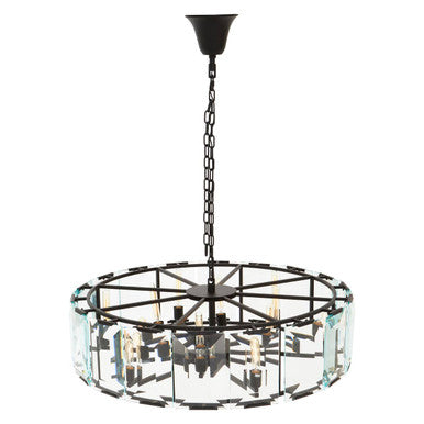 Babylon Large Black 12 Light Chandelier