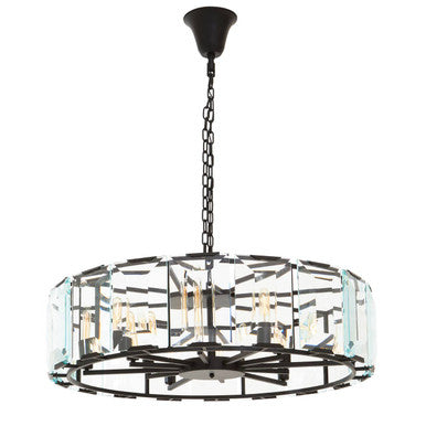 Babylon Large Black 12 Light Chandelier