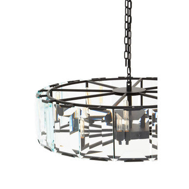 Babylon Large Black 12 Light Chandelier