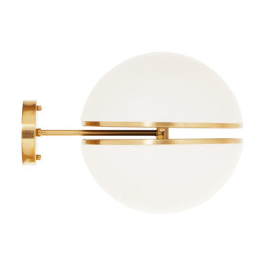 Abira Brushed Brass Finish Metal Ball Wall Light
