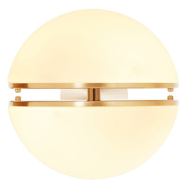 Abira Brushed Brass Finish Metal Ball Wall Light