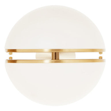 Abira Brushed Brass Finish Metal Ball Wall Light