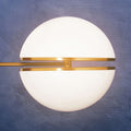Abira Brushed Brass Finish Metal Ball Wall Light