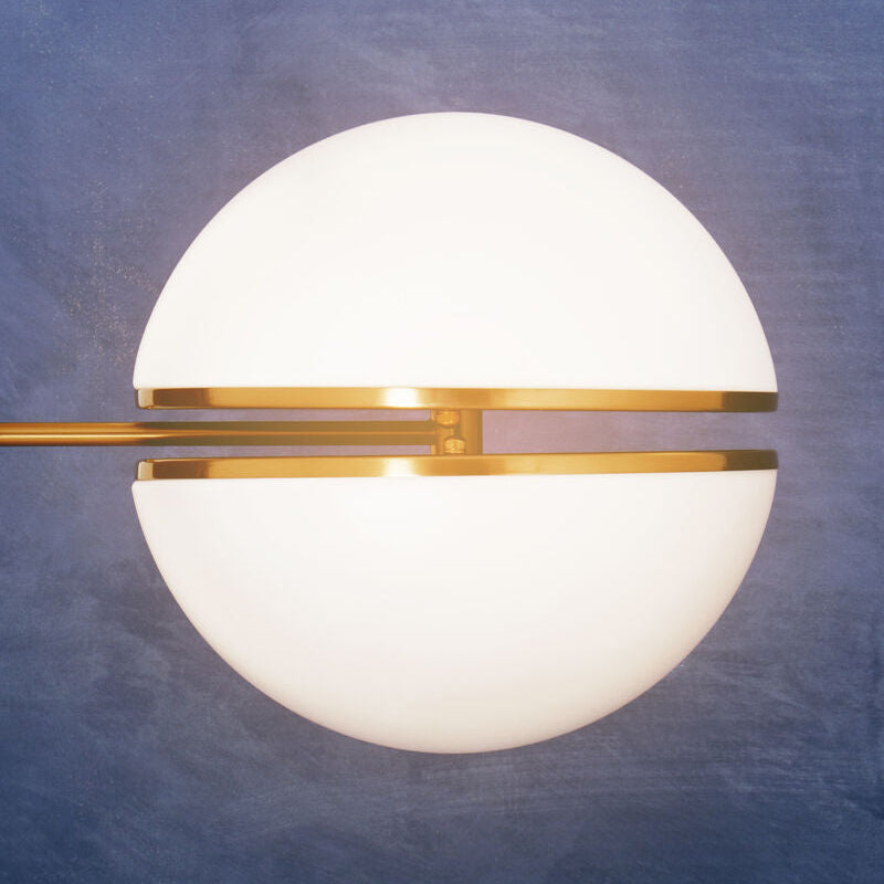 Abira Brushed Brass Finish Metal Ball Wall Light