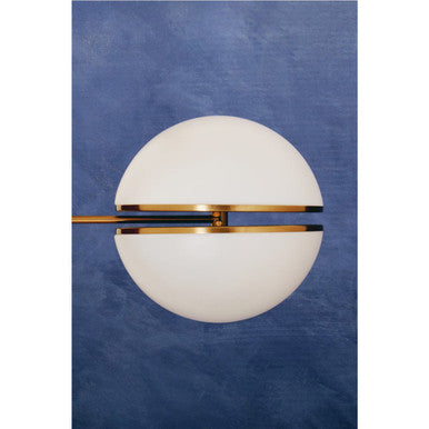 Abira Brushed Brass Finish Metal Ball Wall Light