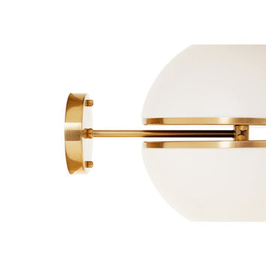 Abira Brushed Brass Finish Metal Ball Wall Light