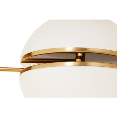 Abira Brushed Brass Finish Metal Ball Wall Light