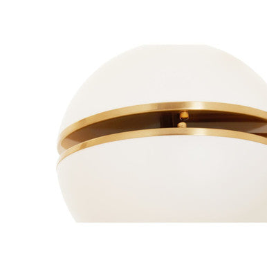Abira Brushed Brass Finish Metal Ball Wall Light