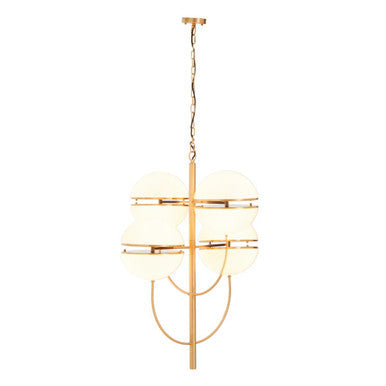 Abira Brushed Brass Finish Metal 4 Ball Pendant Light