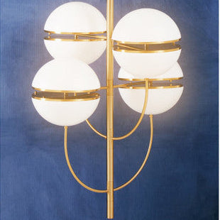 Abira Brushed Brass Finish Metal 4 Ball Pendant Light