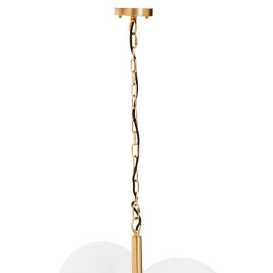 Abira Brushed Brass Finish Metal 4 Ball Pendant Light