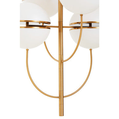 Abira Brushed Brass Finish Metal 4 Ball Pendant Light