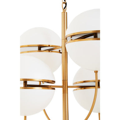 Abira Brushed Brass Finish Metal 4 Ball Pendant Light