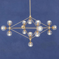 Abira Gold Finish 15 Arm Statement Pendant Light