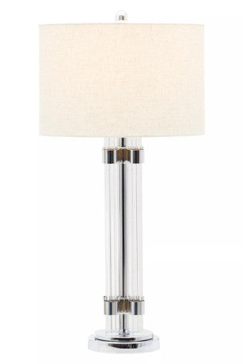 Matte Silver and Ivory Table Lamp | Eman