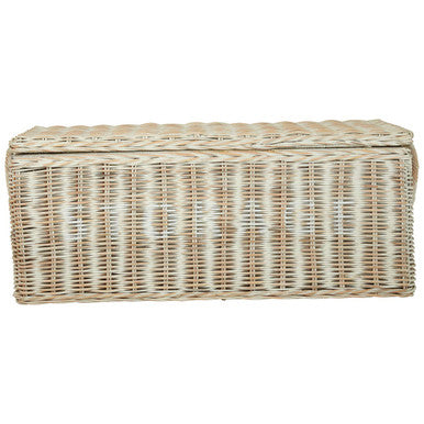 Whitewash Rattan Storage Boxes-Set of 2 | Argento