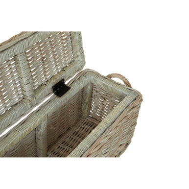 Whitewash Rattan Storage Boxes-Set of 2 | Argento
