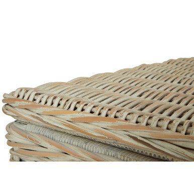 Whitewash Rattan Storage Boxes-Set of 2 | Argento