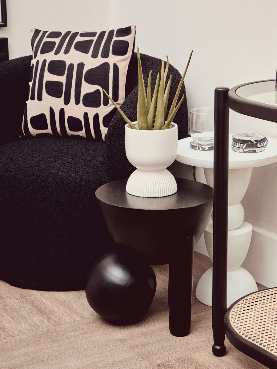 Bosie Ozella Natural And Black Square Cushion