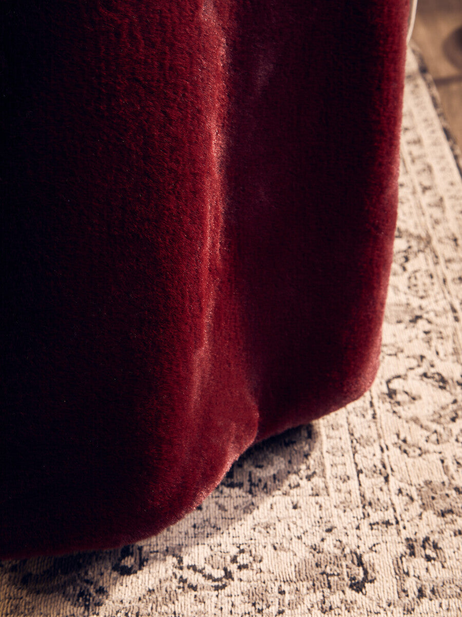 Bosie Lamina Red Wine Faux Fur Throw