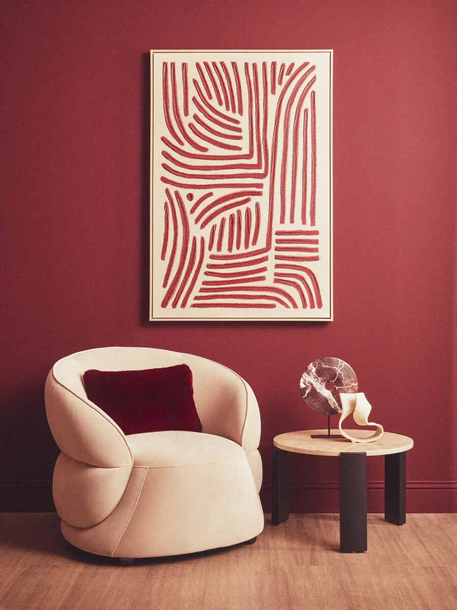 Bosie Lamina Red Wine Rectangular Cushion