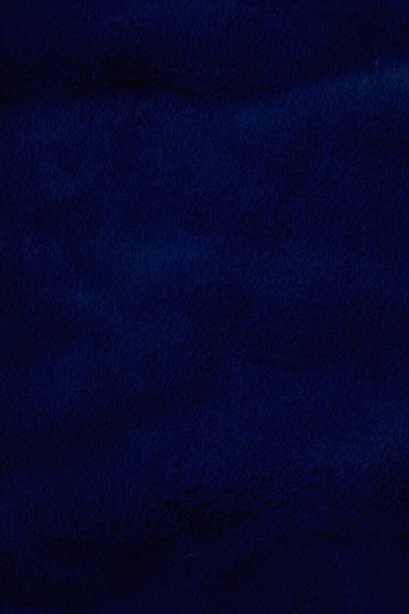 Bosie Lamina Navy Blue Faux Fur Throw