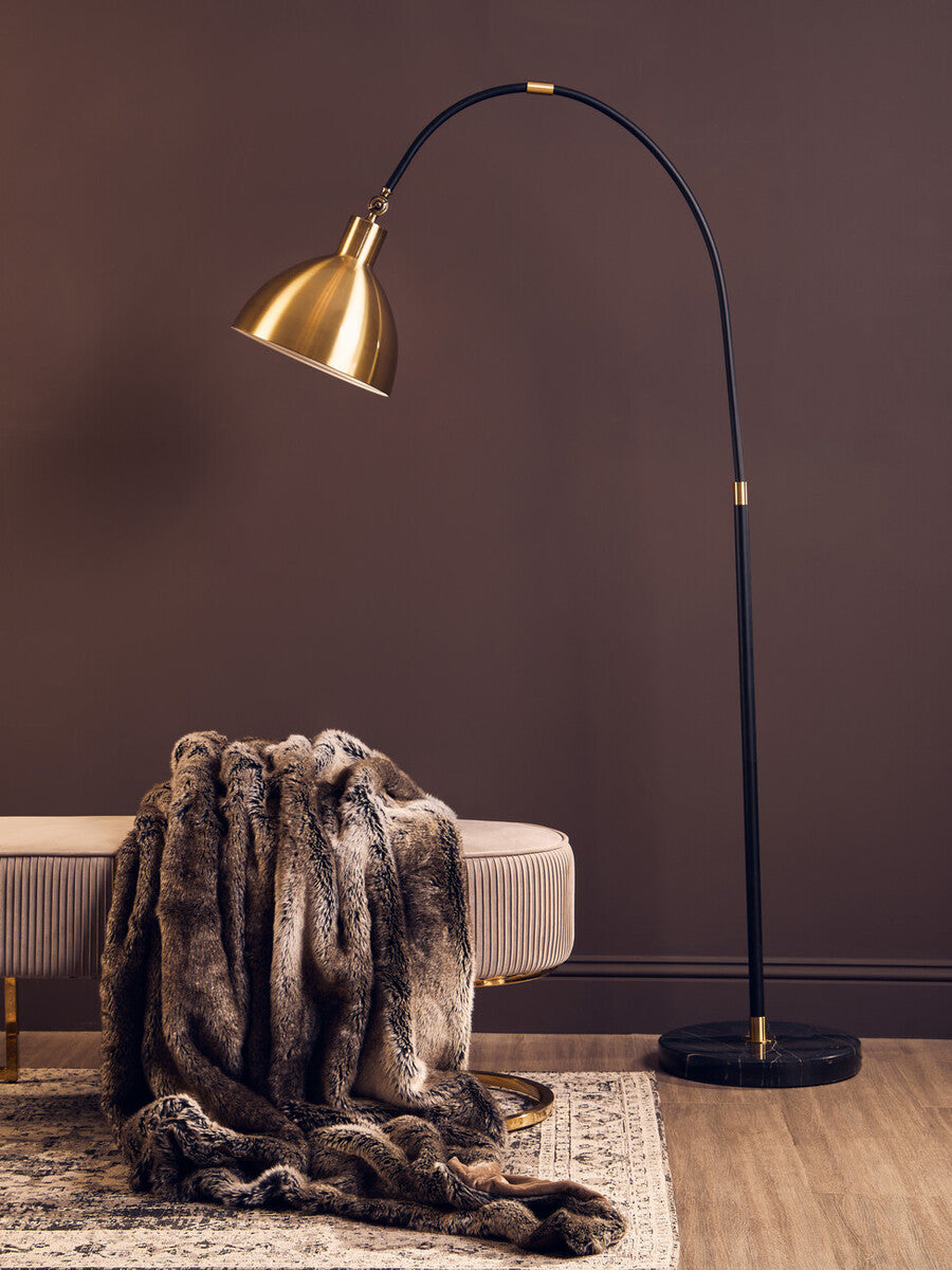 Bosie Lamina Mocha Ombre Fur Throw