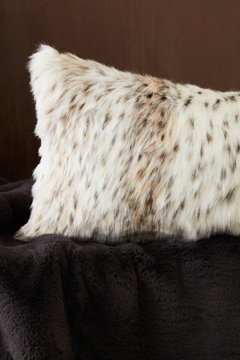 Bosie Lamina Animal Print Rectangular Fur Cushion
