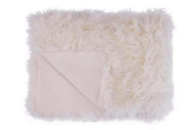Bosie Lamina Cream Faux Fur Throw