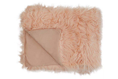 Bosie Lamina Pink Faux Fur Throw