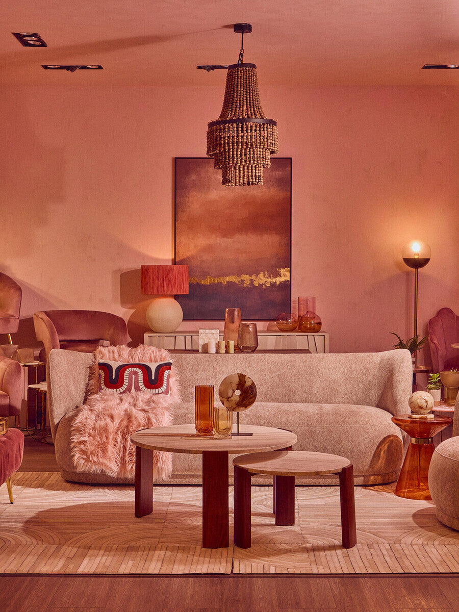 Bosie Lamina Pink Faux Fur Throw