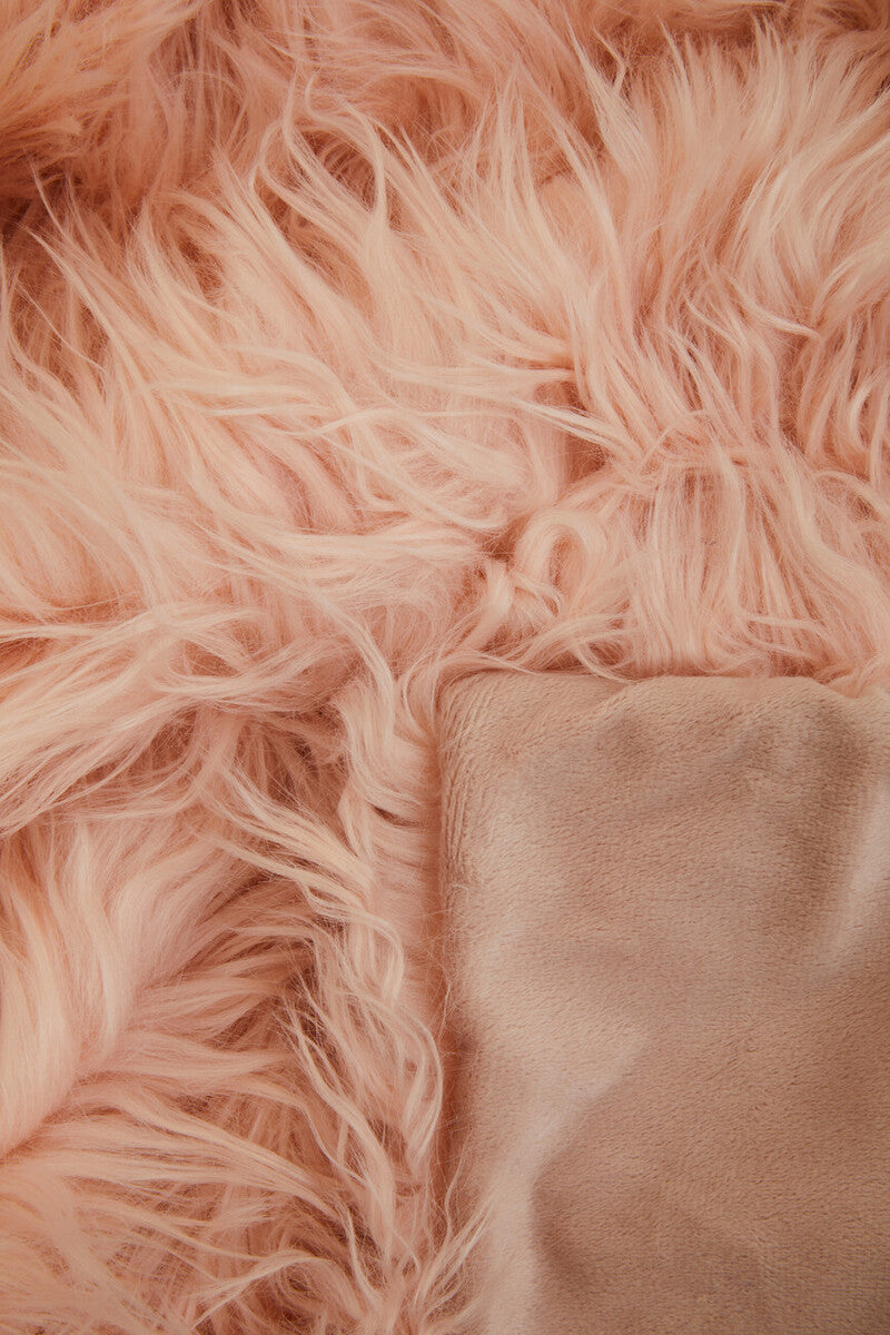 Bosie Lamina Pink Faux Fur Throw
