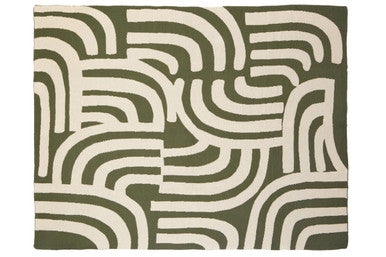 Bosie Ozella Natural And Green Throw