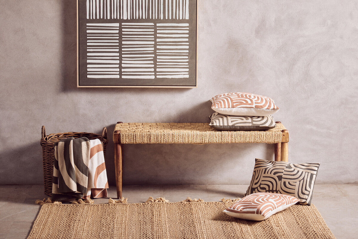 Natural and Green Throw | Bosie Ozella