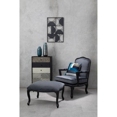 Trento Black Finish Semicircle Design Wall Art
