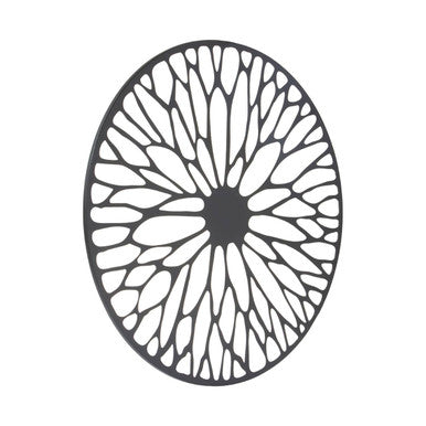 Trento Large Black Metal Floral Design Wall Art