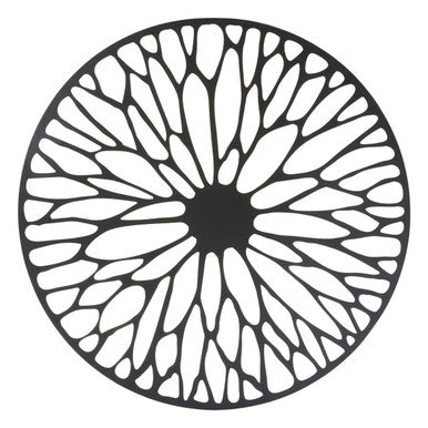 Trento Large Black Metal Floral Design Wall Art